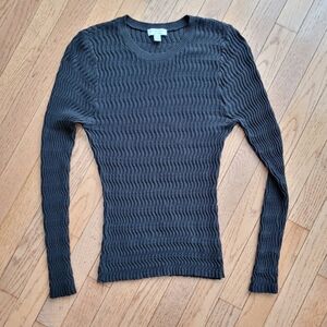 Anthropologie Current Air Long Sleeve Sweater Wave Lightweight L